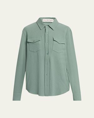 God's True Cashmere Cashmere Button-Front Shirt - Green