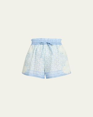 Shani Carly Drawstring Shorts - Blue
