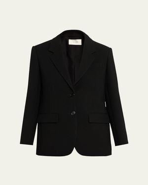 The Row Single-Breasted Blazer Jacket - Black