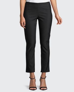 Lela Rose Catherine Slim-leg Ankle Pants - Black