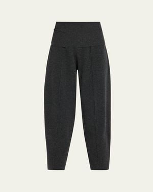 Zimmermann Valiant Knit Barrel-Leg Pants - Blue