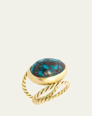 Haute Victoire One Of A Kind Hand Twisted Ring - Blue