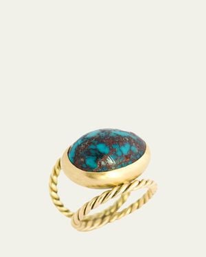 Haute Victoire One Of A Kind Hand Twisted Ring - Blue