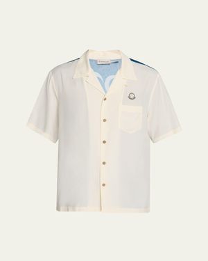 Moncler Genius X Mercedes-Benz By Nigo Satin Camp Shirt - Natural