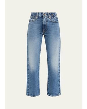 R13 Romeo Straight Cropped Jeans - Blue
