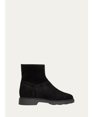 Aquatalia Hermione Suede Ankle Boots - Black
