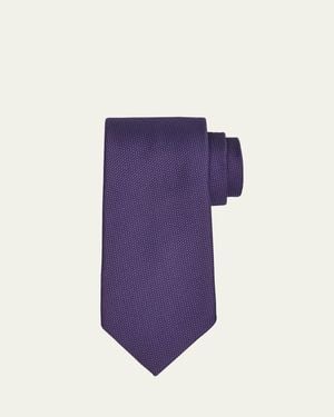 Tom Ford Micro-Jacquard Silk Tie - Purple