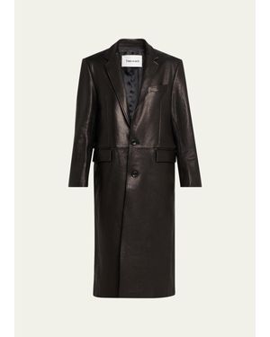 Tonywack Vegetable-Tanned Leather Coat - Black