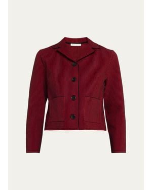 High Sport Maude Seersucker Single-Breasted Jacket - Red