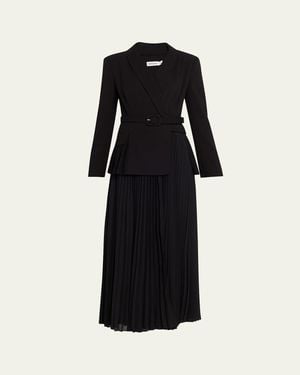chinese dress ladies Black Button Front Long Sleeve Blazer Dress – AX Paris US main image 1