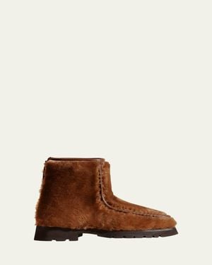 Hereu Armenta Shearling Ankle Boots - Brown