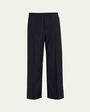 WE-AR4 The Chaplin Pinstripe Straight-Leg Pants - Blue