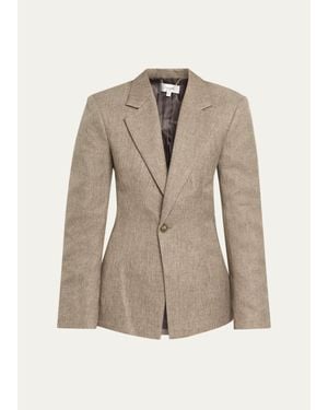 Ronny Kobo Anette One-Button Blazer - Natural