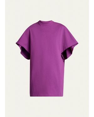 Balenciaga Structured Heavy Jersey T-Shirt - Purple