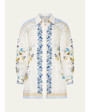 CAMILLA Ballads Mini Shirtdress - Blue