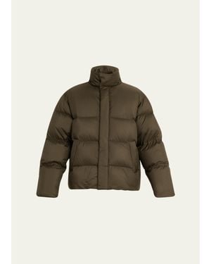 Saint Laurent Water-Repellent Down Puffer Jacket - Green