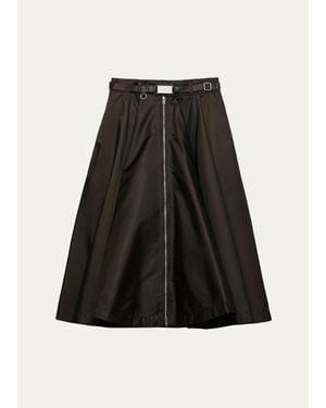 Prada Belted A-Line Skirt - Black