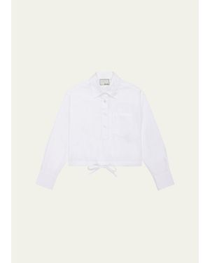 WE-AR4 Long-Sleeve Drawstring Cotton Shirt - Natural