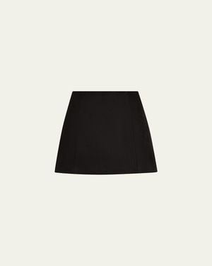 Alice + Olivia Riley Suede Mini Skirt - Black