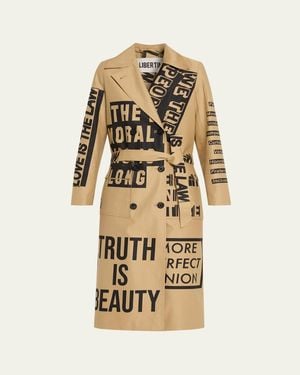 Libertine Democracy Lean Trench Coat - Metallic