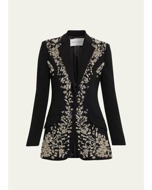 Prabal Gurung Beaded Single-Button Blazer - Black