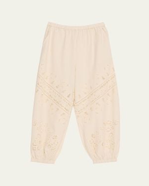 Sea Shanna Lace Loose-Fit Pants - Natural