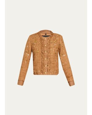 Kobi Halperin Marshall Embellished Tweed Jacket - White