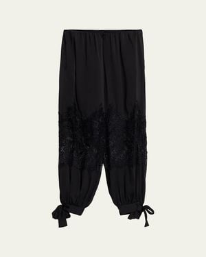 Kobi Halperin Corrine Lace-Inset Balloon Pants - Black