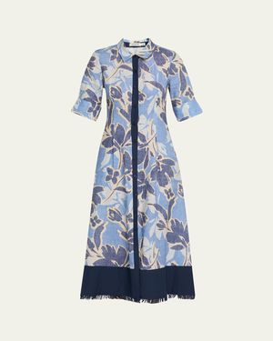 Jonathan Simkhai Claudine Midi Shirtdress - Blue