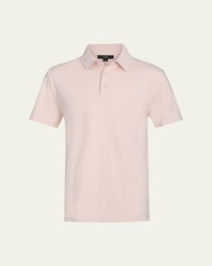 Vince Garment-Dyed Polo Shirt - Pink