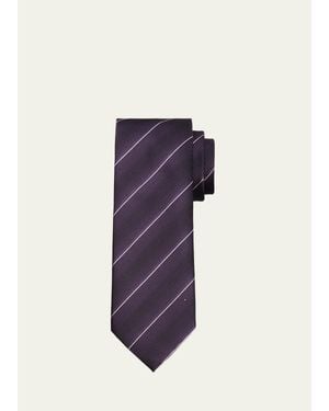 Tom Ford Wavy Stripe Silk Tie - Blue