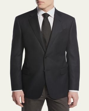 Giorgio Armani Soft Basic Two-Button Sport Coat - Black