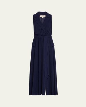 L'Agence Mayer Military Maxi Dress - Blue