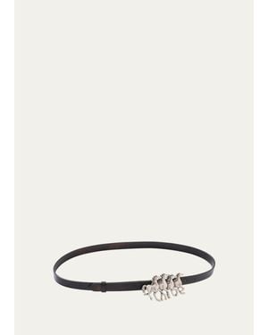Chloé Leather Belt - White