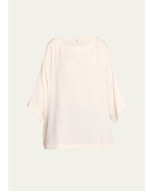 Eskandar Bateau Neck Tunic (Long Length) - Natural