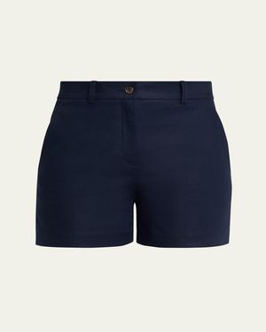 Michael Kors Samantha Stretch Cotton City Shorts - Blue