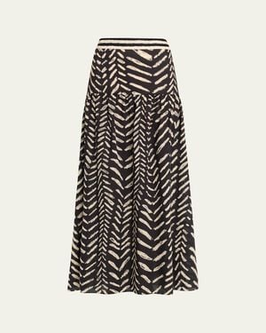 Johanna Ortiz Rituales Tiered Maxi Skirt - White