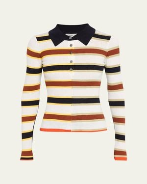 Zankov Caesar Striped Polo Top - Multicolor