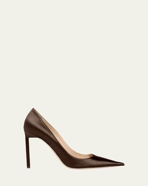Tom Ford 85Mm Betty Satin Pointed-Toe Pumps - Natural
