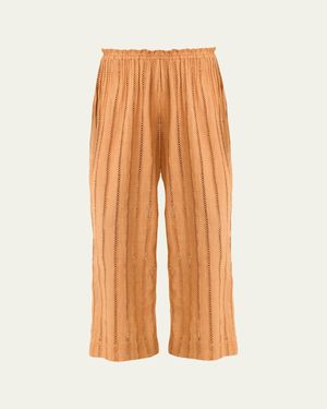 Alix Of Bohemia Otto Camel Eyelet Pants - Orange