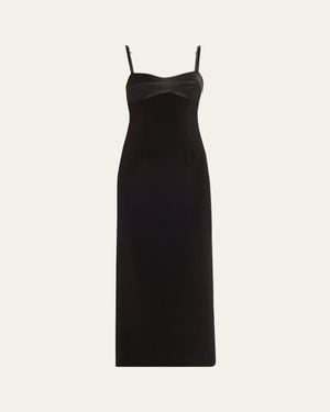 Courtney Zheng Salome Scuba Midi Dress - Black