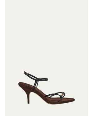 Chloé 80Mm Matilda Strappy Leather Sandals - White