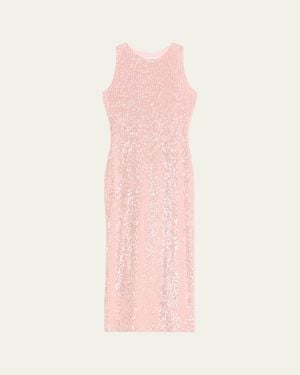 Prabal Gurung Sequined Halter Midi Tube Dress - Pink