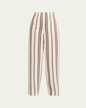 A.L.C. Tyler Stripe Linen Pants - Natural