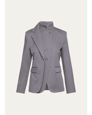 Twp The Double Take Stretch Wool Blazer - Blue