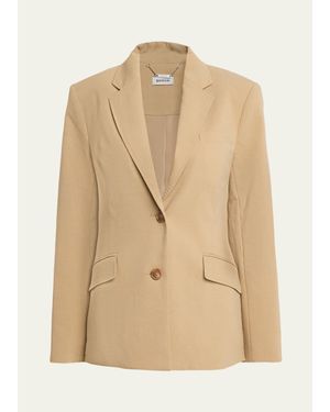 Jonathan Simkhai Moren Pleated Back Blazer - Natural