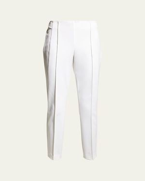 Lafayette 148 New York Gramercy Acclaimed-Stretch Pants - Natural