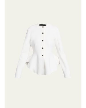 Proenza Schouler Dasha Peplum Jacket - Natural