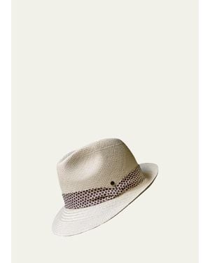 Inverni Small-Brim Panama Straw Hat - Natural