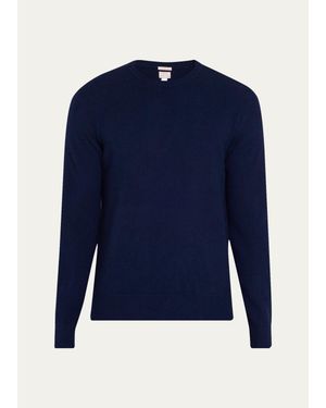 Massimo Alba Brushed Cashmere Crewneck Sweater - Blue